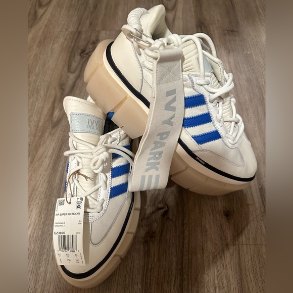 Adidas BEYONCÉ Ivy Park Rodeo Super Sleek White Royal Blue Sneakers SIZE 8 NWB - Picture 13 of 16